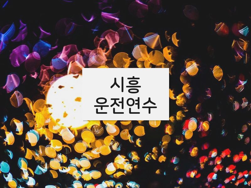 시흥운전연수 후기