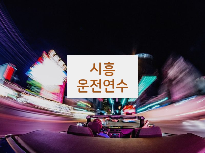 시흥운전연수 후기