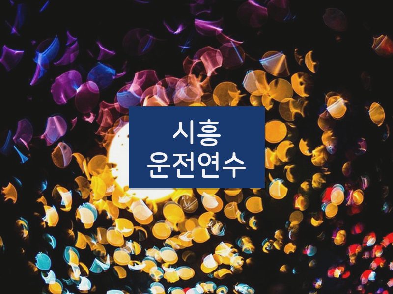 시흥운전연수 후기