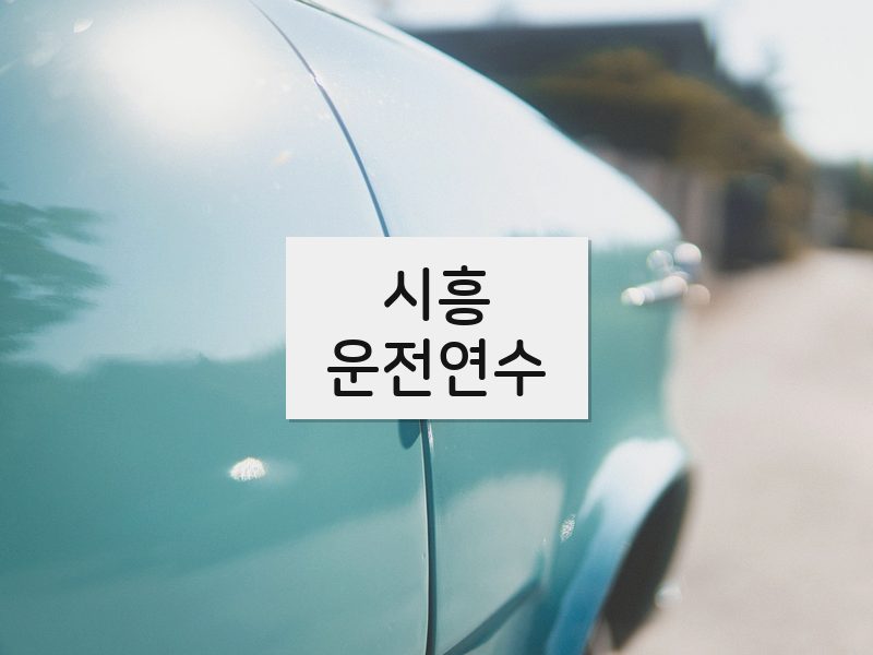 시흥운전연수 후기