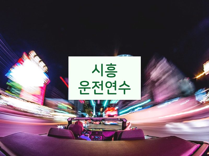 시흥운전연수 후기