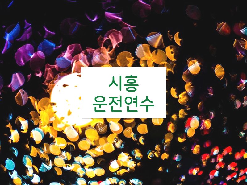 시흥운전연수 후기