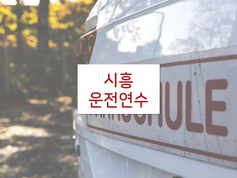 시흥운전연수 후기
