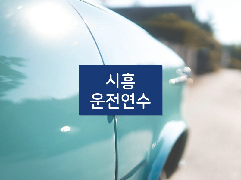 시흥운전연수 후기