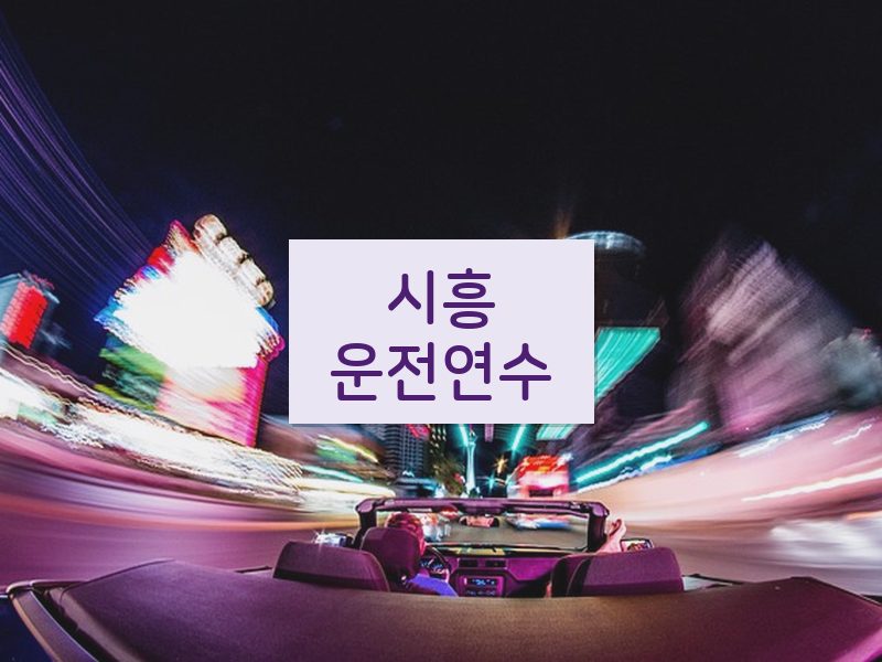 시흥운전연수 후기