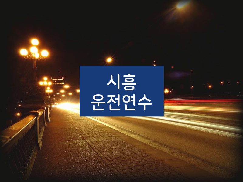 시흥운전연수 후기