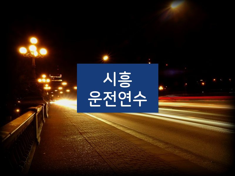 시흥운전연수 후기