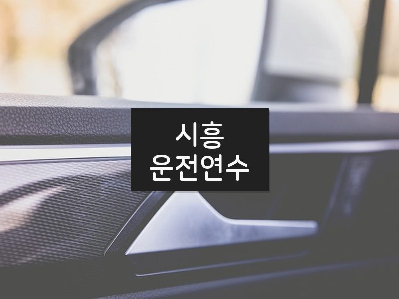 시흥운전연수 후기