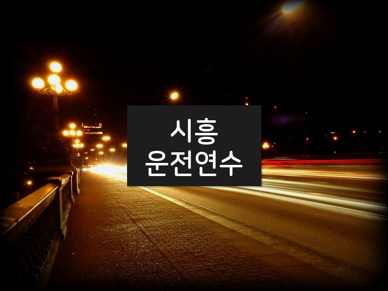 시흥운전연수 후기