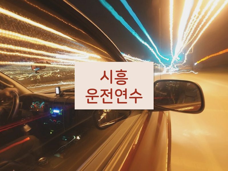 시흥운전연수 후기