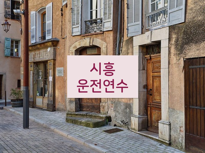 시흥운전연수 후기
