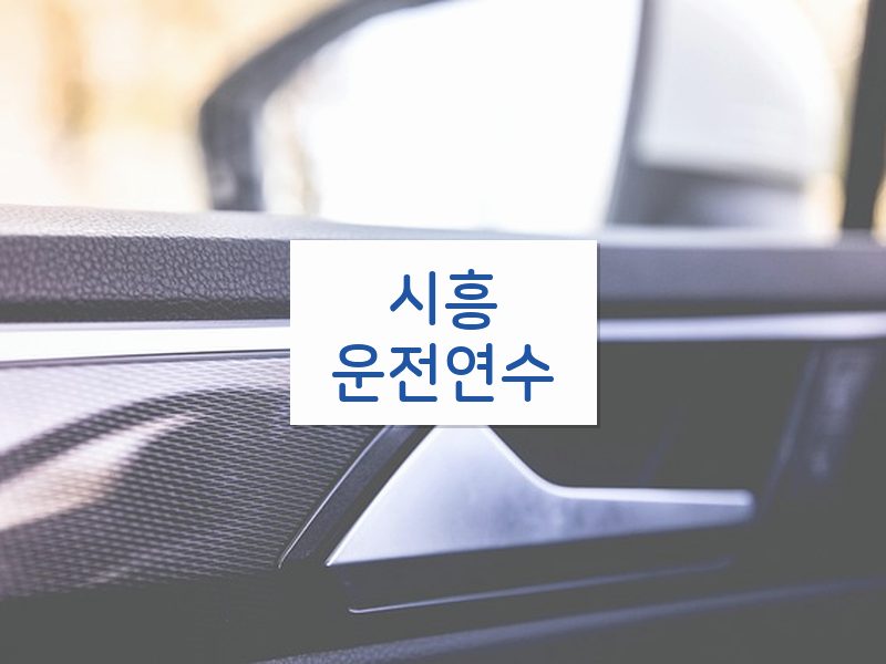시흥운전연수 후기