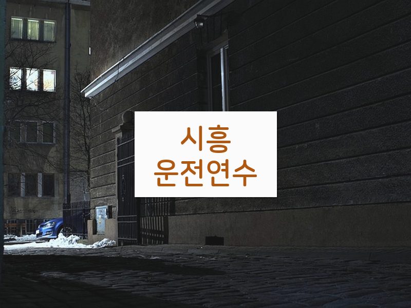 시흥운전연수 후기