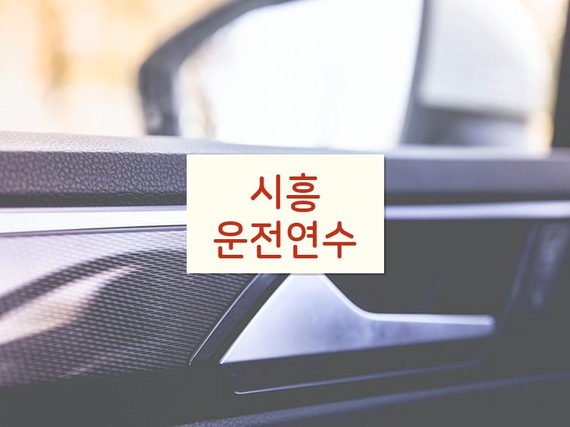 시흥운전연수 후기