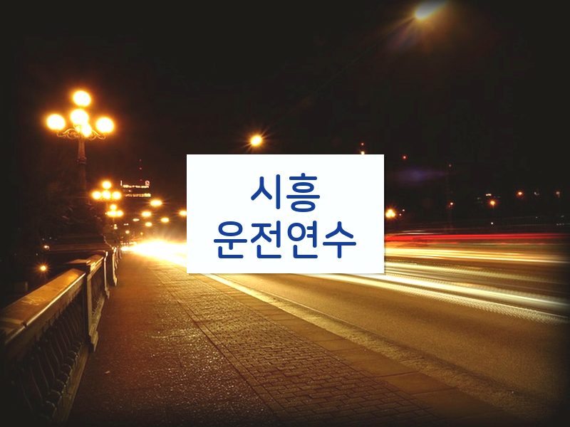 시흥운전연수 후기